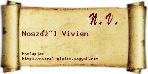 Noszál Vivien névjegykártya
